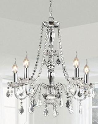 ~~5 light chrome crystal chandelier